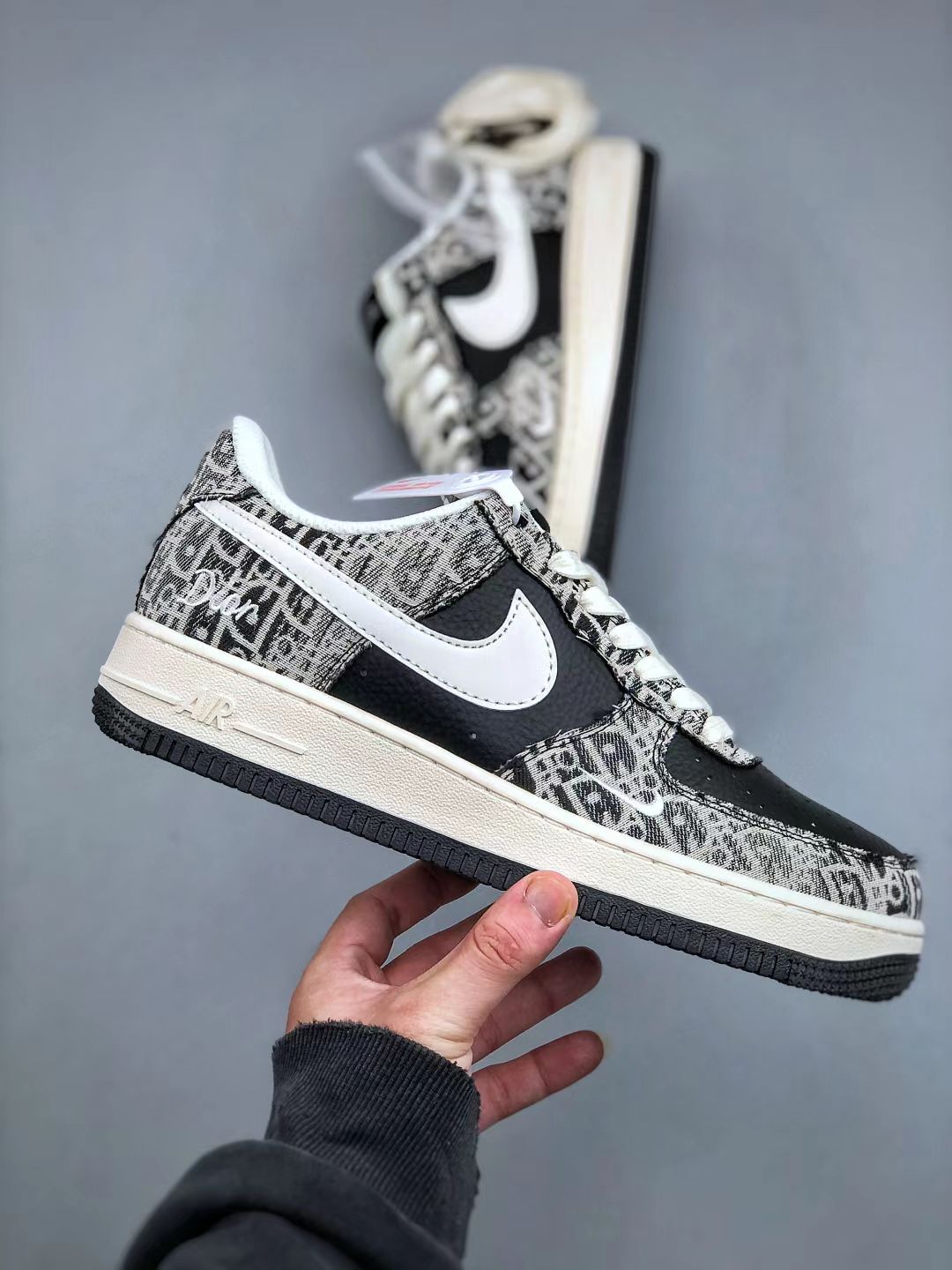 Nike Air Force 1 Low Collaboration "Pattern Black/White" – Graphic Streetwear Statement