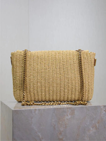 Saint Laurent Raffia Chain Bag