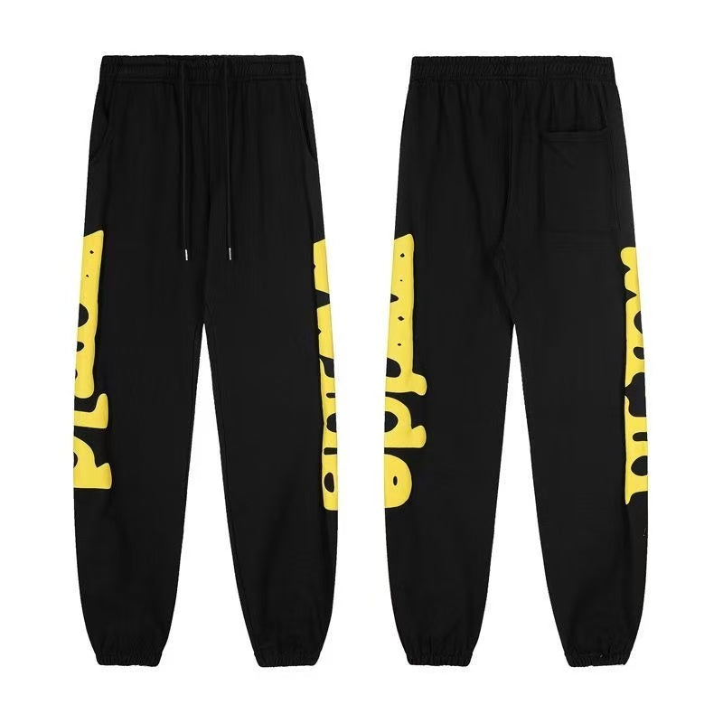 SP5DER Beluga Sweatpants in Black/Yellow