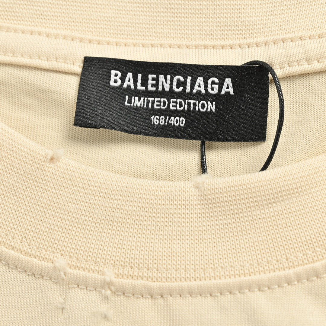 Ba*len*cia*ga beige t-shirt with musical notes