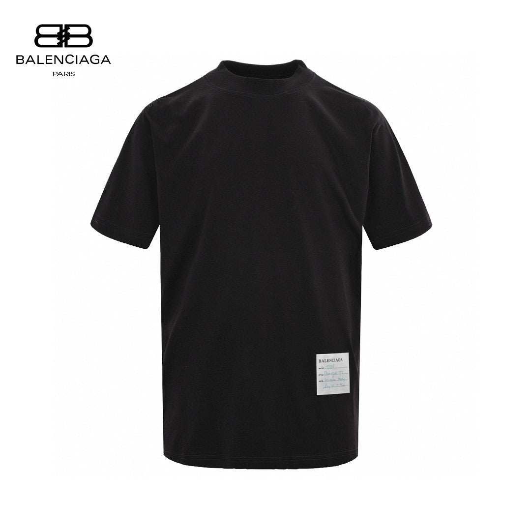 Ba*len*cia*ga black t-shirt with label detail