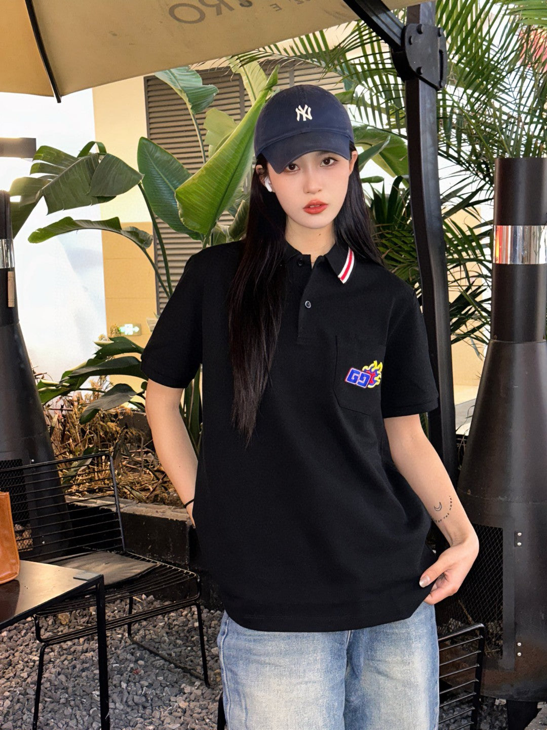 G*u*i flame logo polo shirt