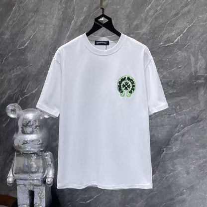 Chrome Hearts Classic Crewneck T-Shirt in White/Black/Green