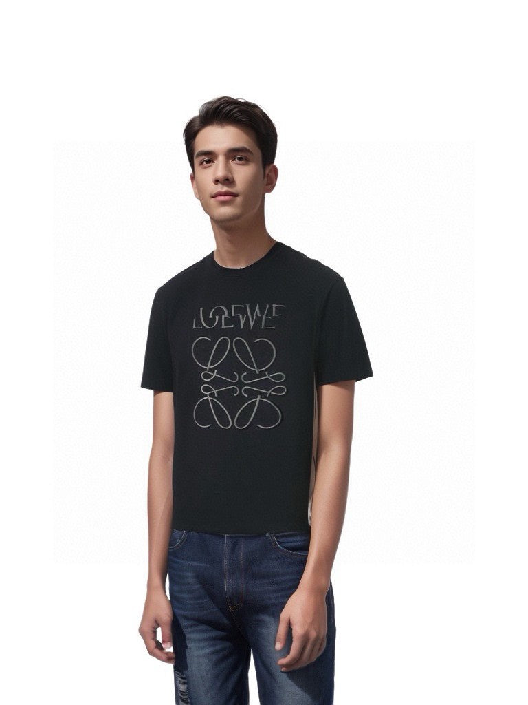 Loewe Black T-Shirt with Logo Design