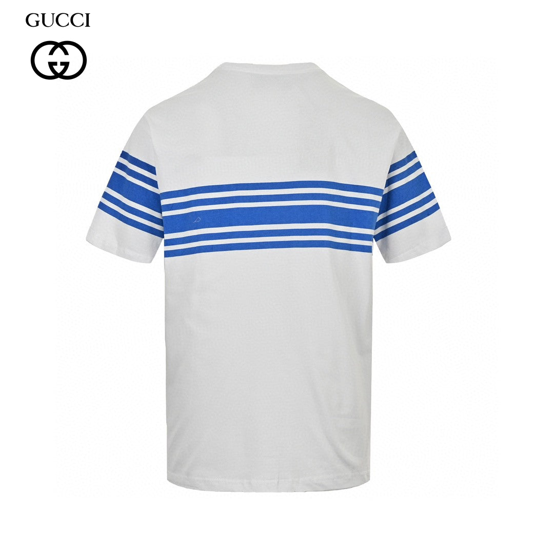 G*u*i gg blue stripe white t-shirt