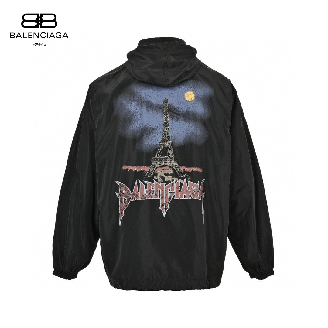 Ba*len*cia*ga hooded windbreaker