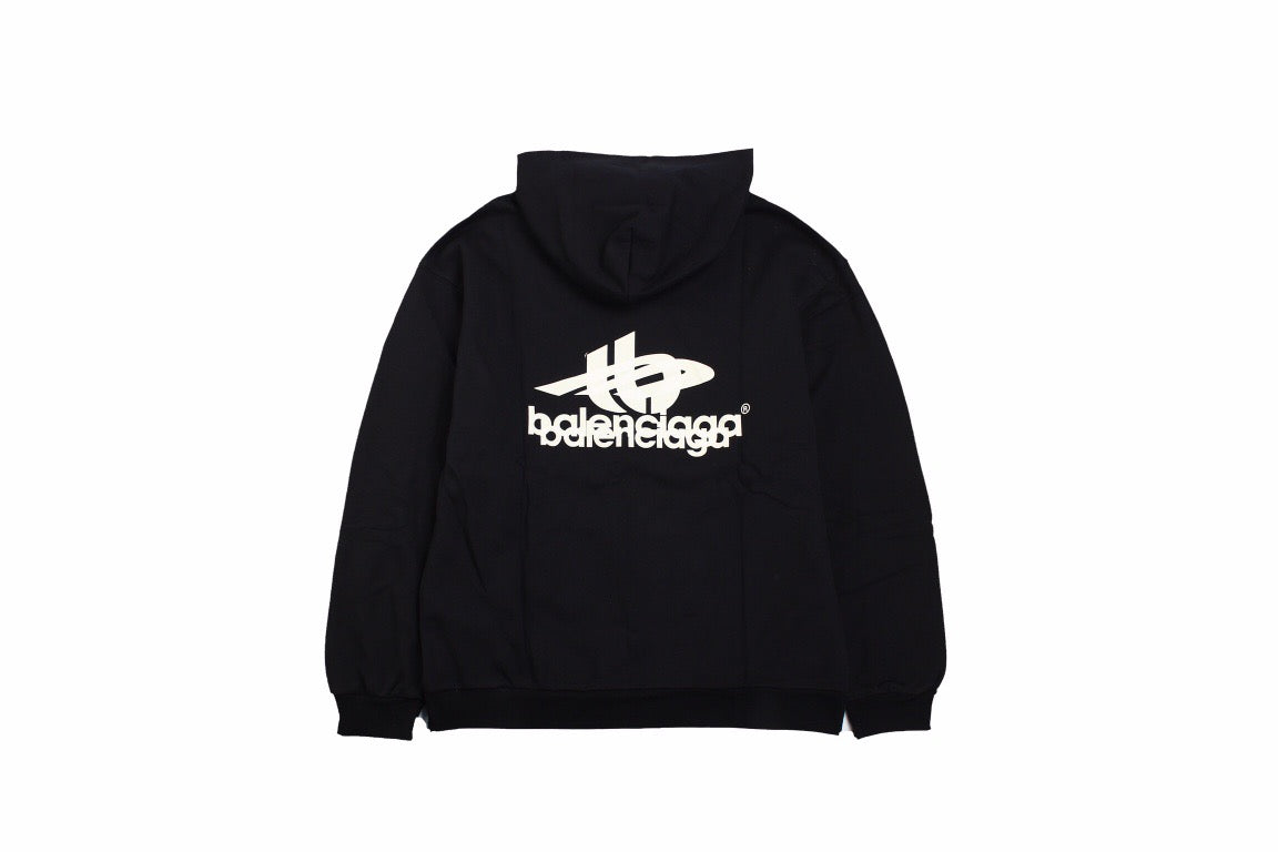 Ba*len*cia*ga black graphic hoodie