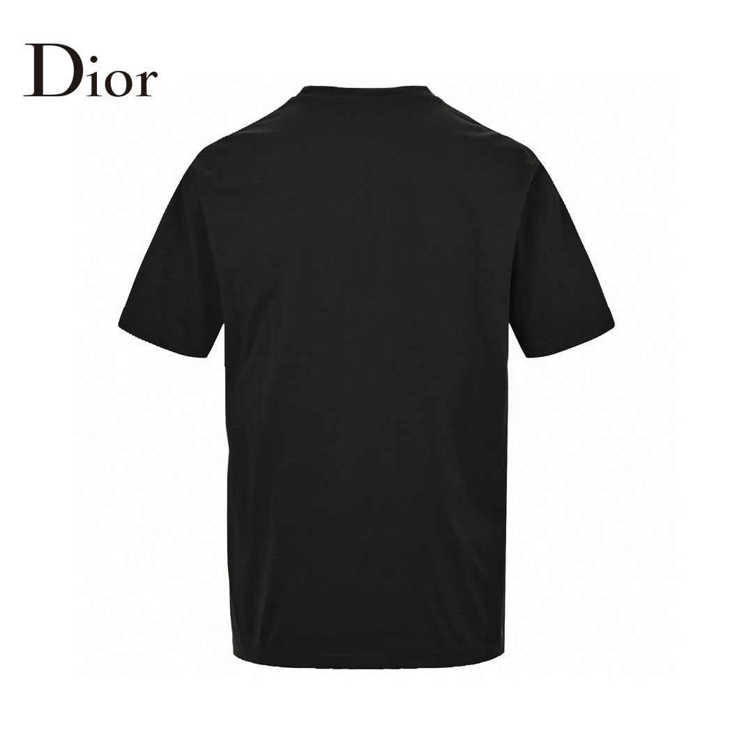 Dior Multicolor Logo Black T-Shirt