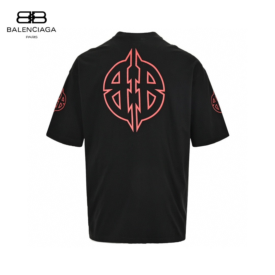 Ba*len*cia*ga graphic logo t-shirt (black)