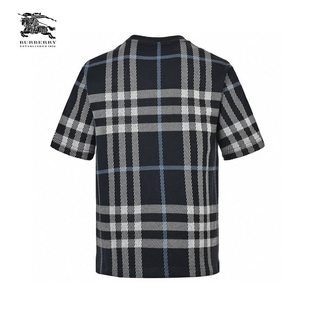 Burberry Navy Check T-Shirt