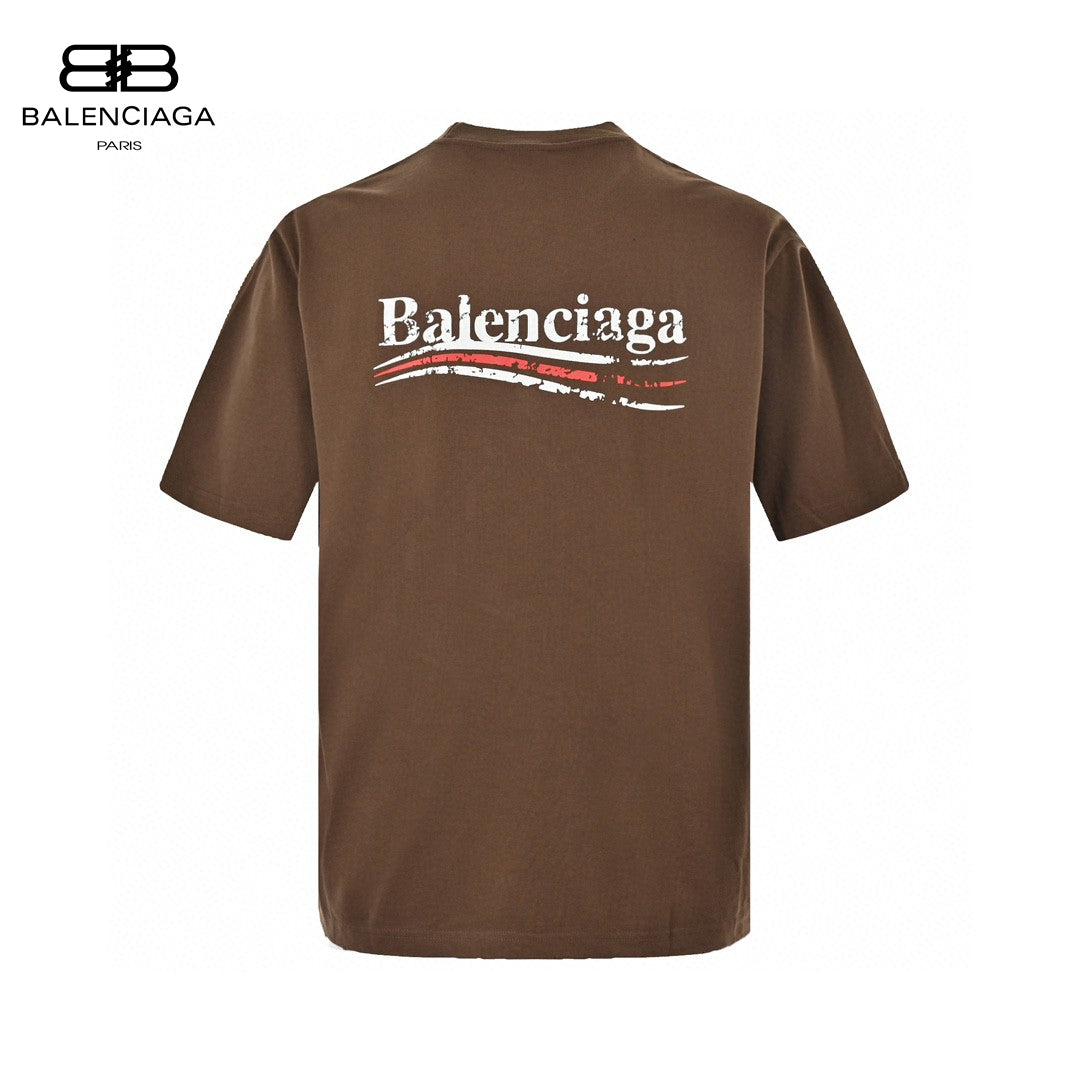 Ba*len*cia*ga political campaign t-shirt (brown)