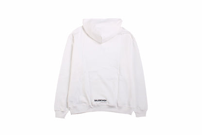 Balenciaga White Be Yourself Hoodie