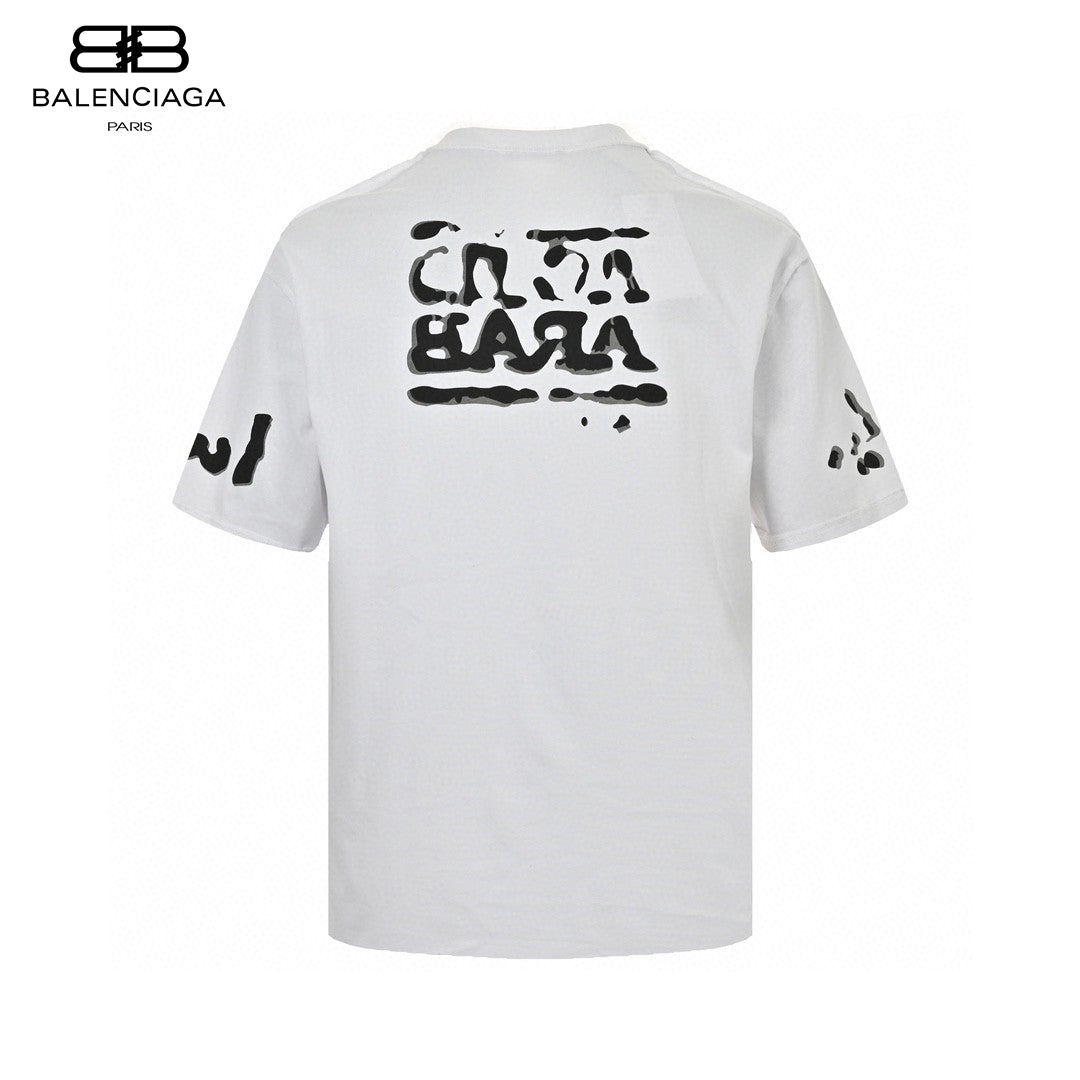 Ba*len*cia*ga acid arab white t-shirt