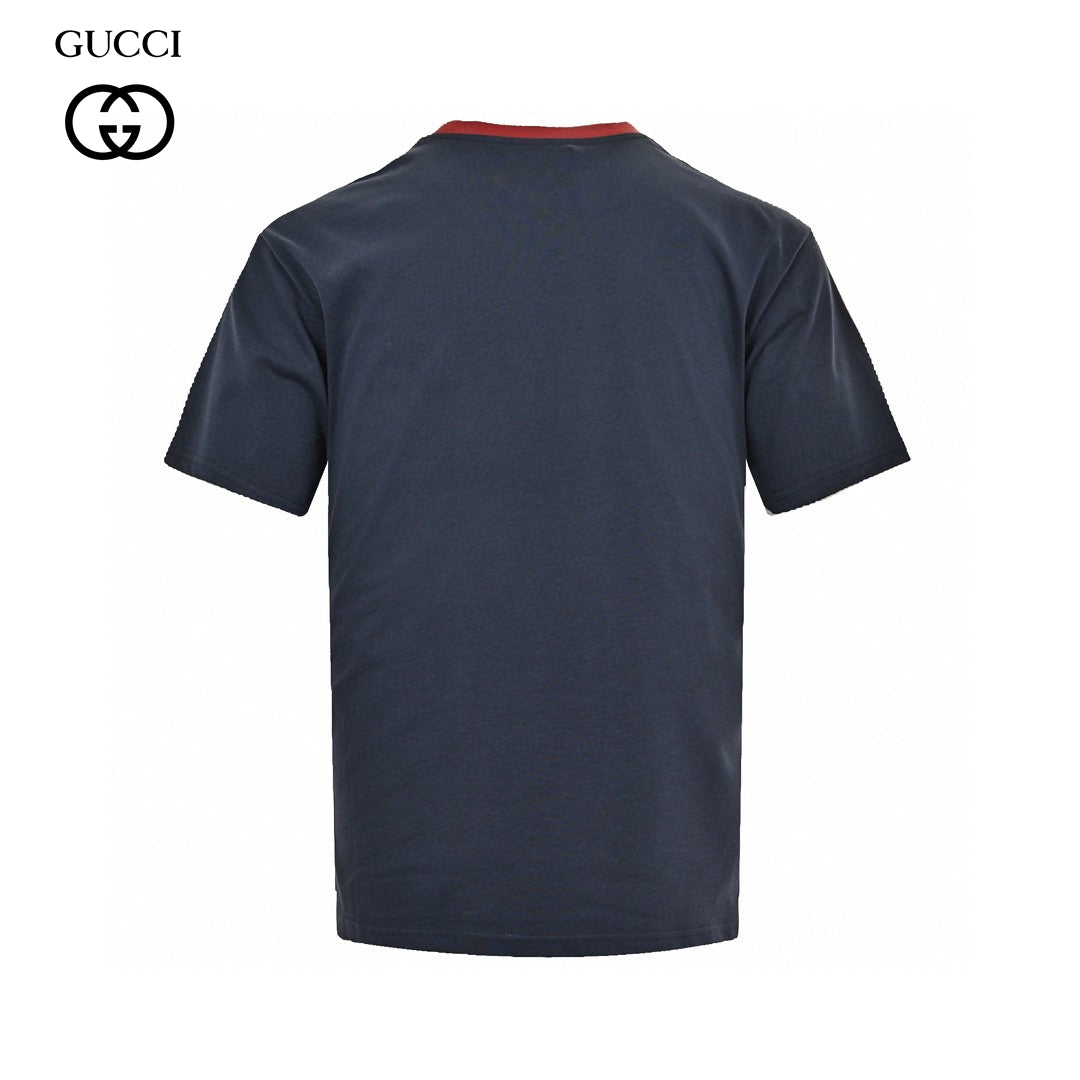 G*u*i cherry logo navy t-shirt