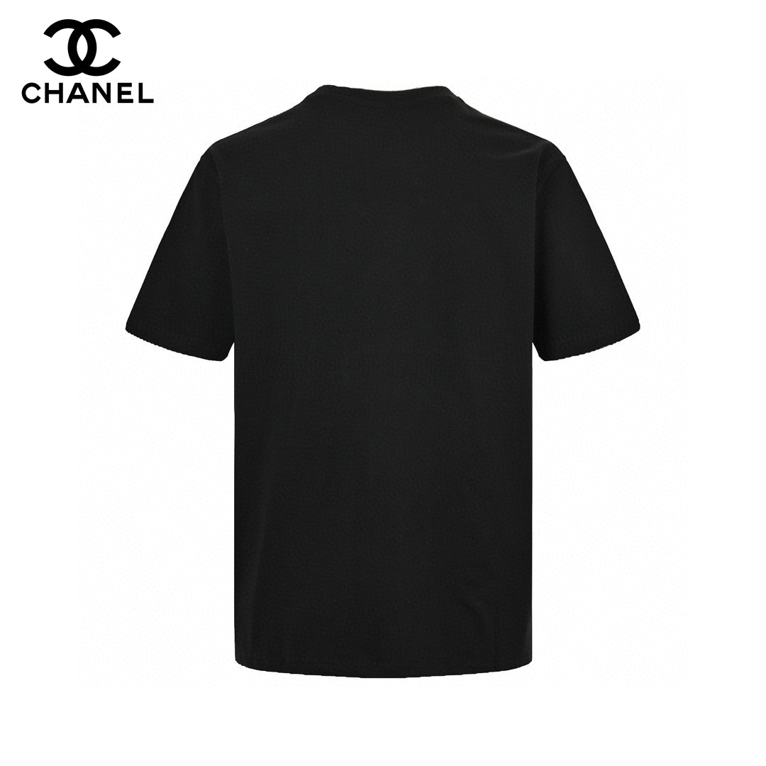 Chanel Double C Logo T-Shirt (Black)