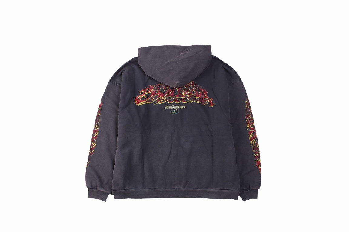 Ba*len*cia*ga gray zip-up hoodie