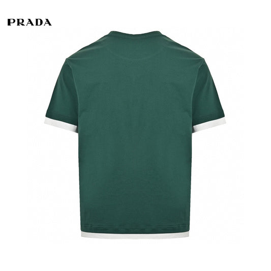 Prada Green Double Layer T-Shirt Primereps