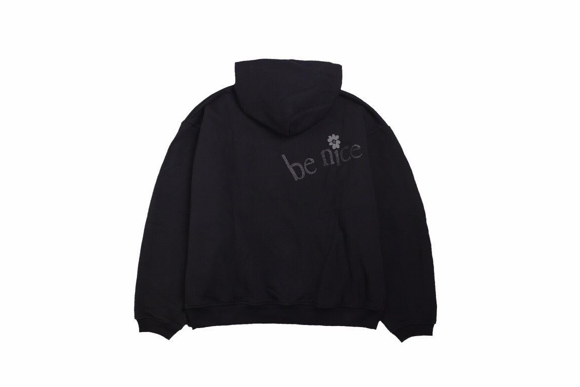 Dior Flower Logo Hoodie - Black