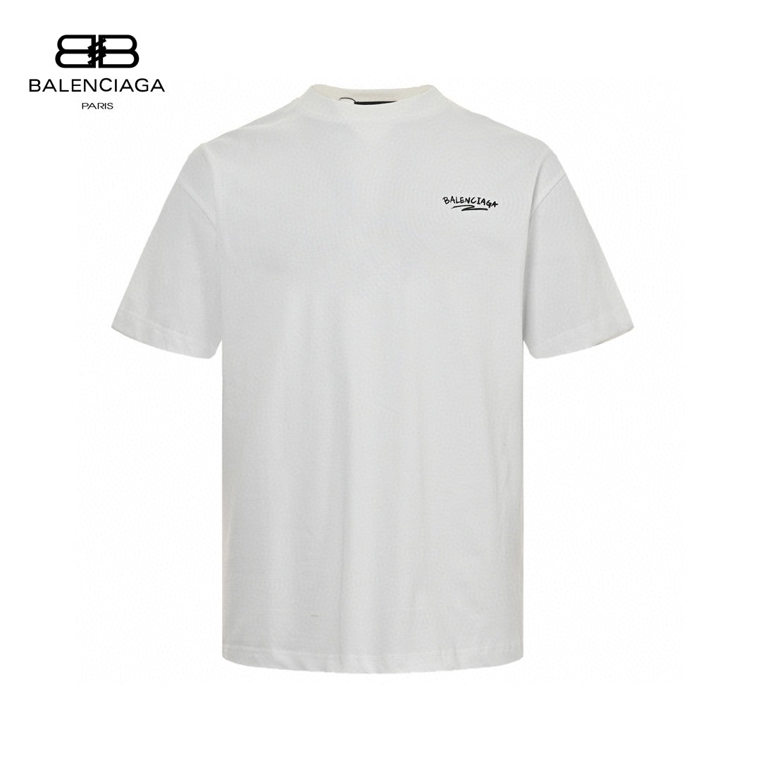 Balenciaga White T-Shirt with Bold Graphic