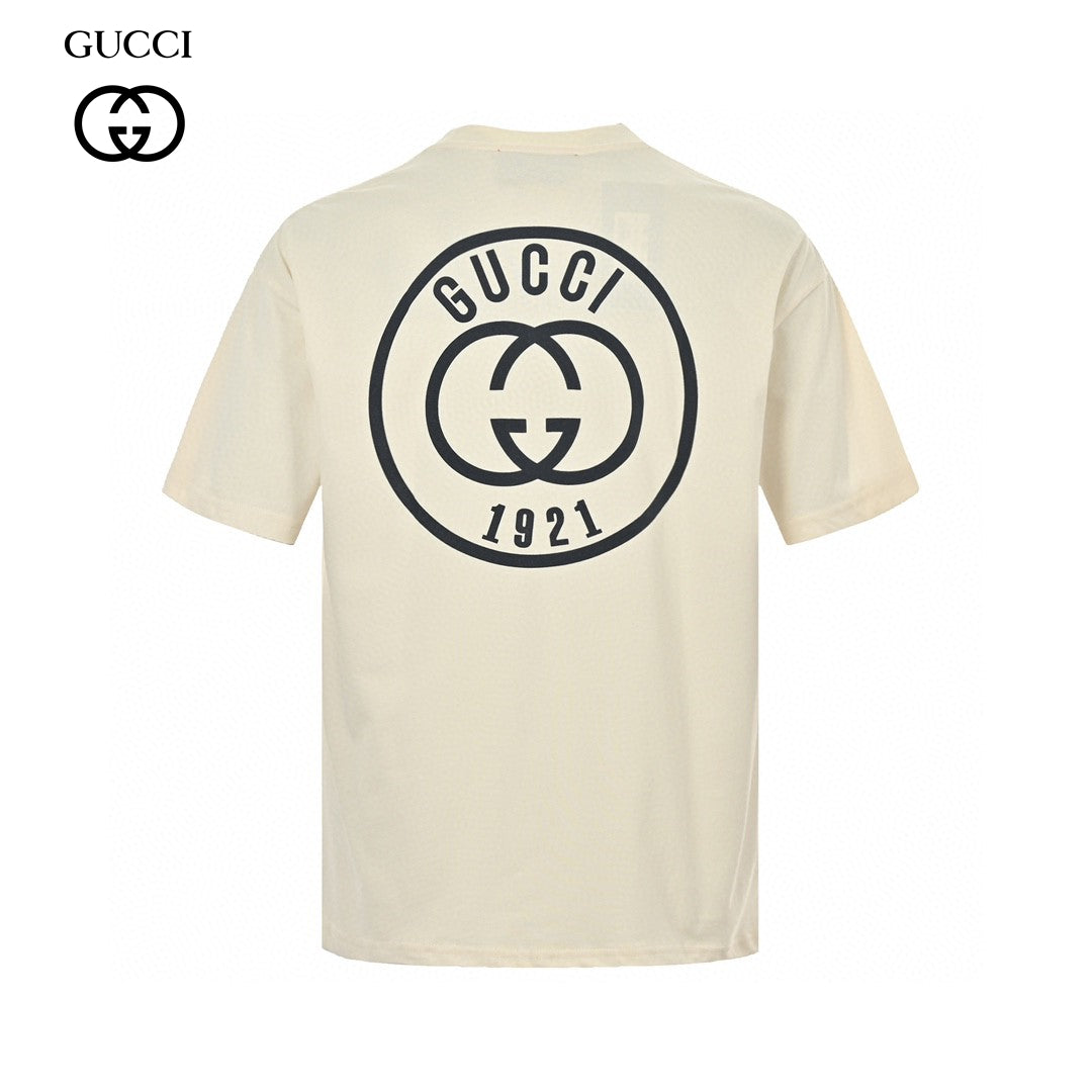 G*u*i 1921 logo graphic t-shirt (beige)