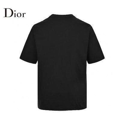 Dior Oversized White Logo Black T-Shirt