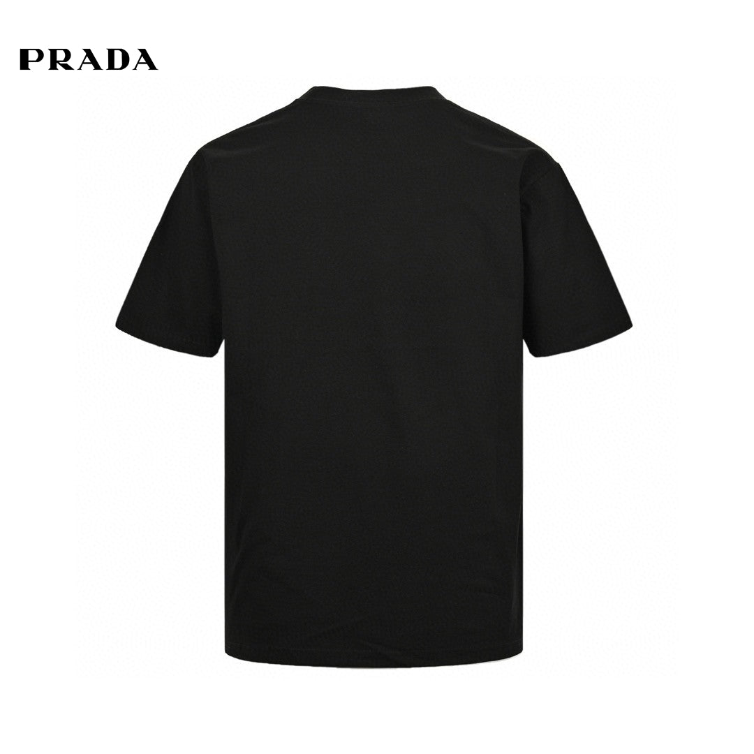 Pra*a black t-shirt with logo design