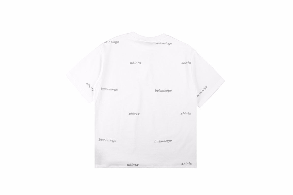 Ba*len*cia*ga allover logo print t-shirt - white