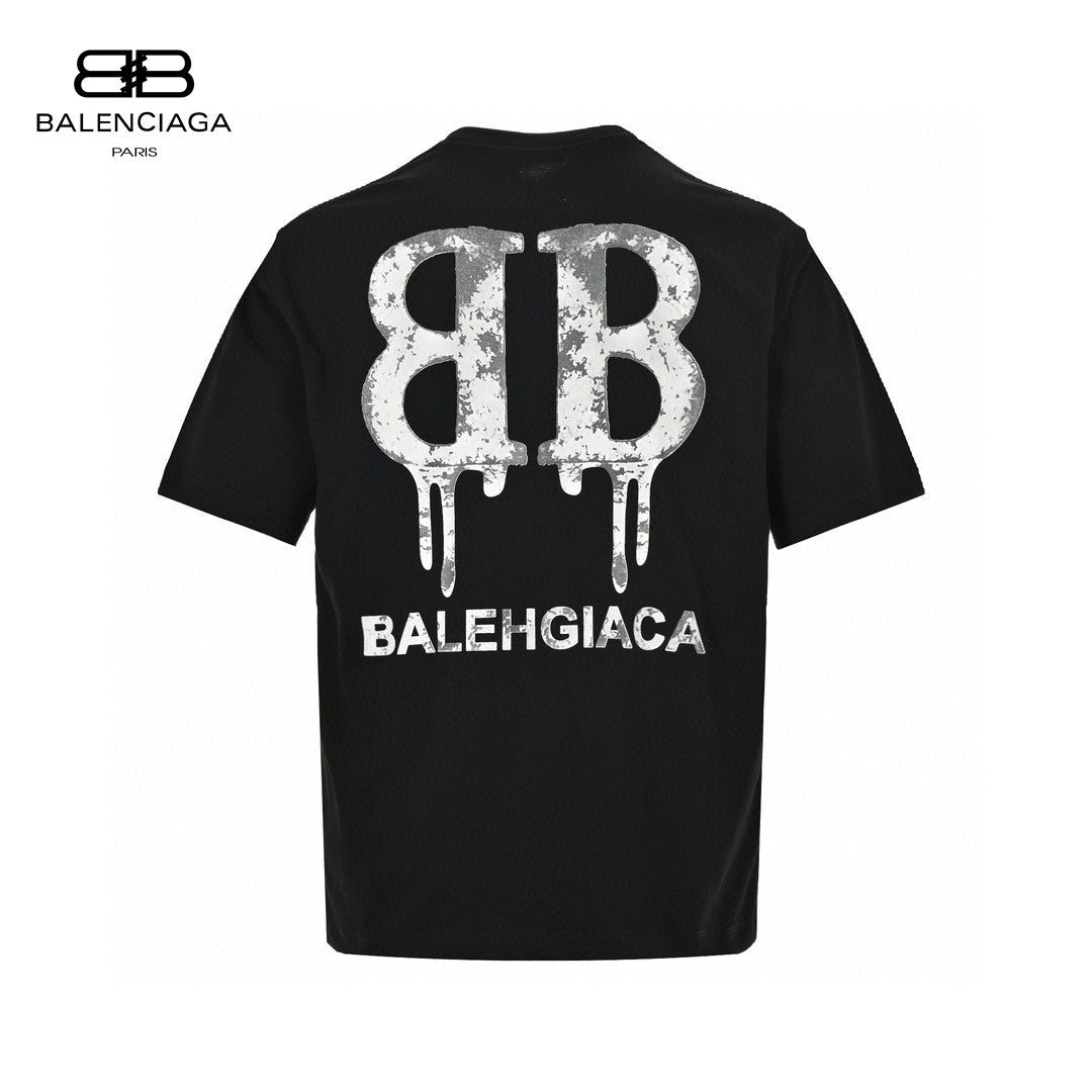 Ba*len*cia*ga dripping bb logo t-shirt (black)