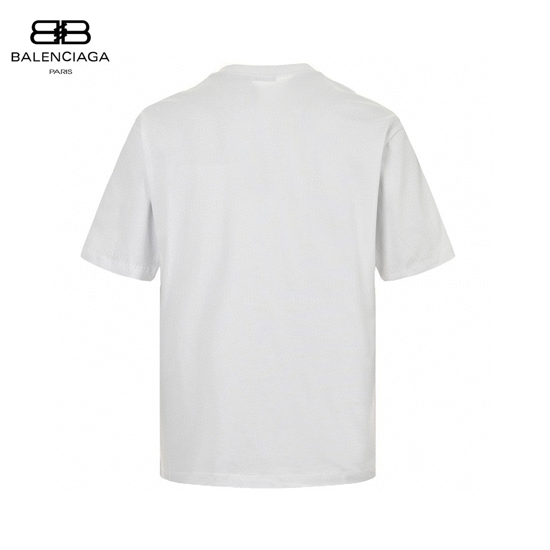 Ba*len*cia*ga crystal logo t-shirt in white