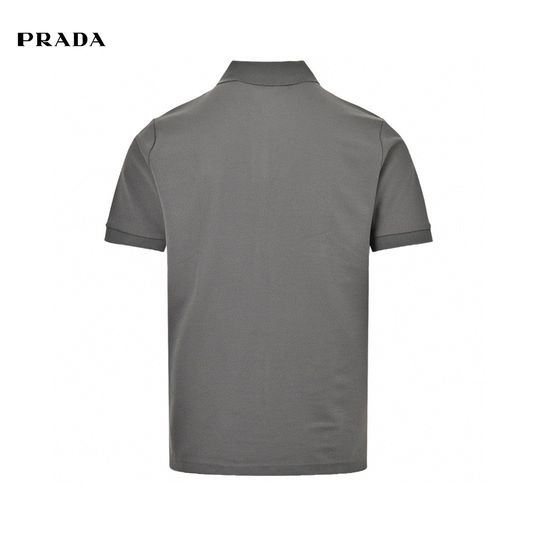 Pra*a classic grey polo shirt