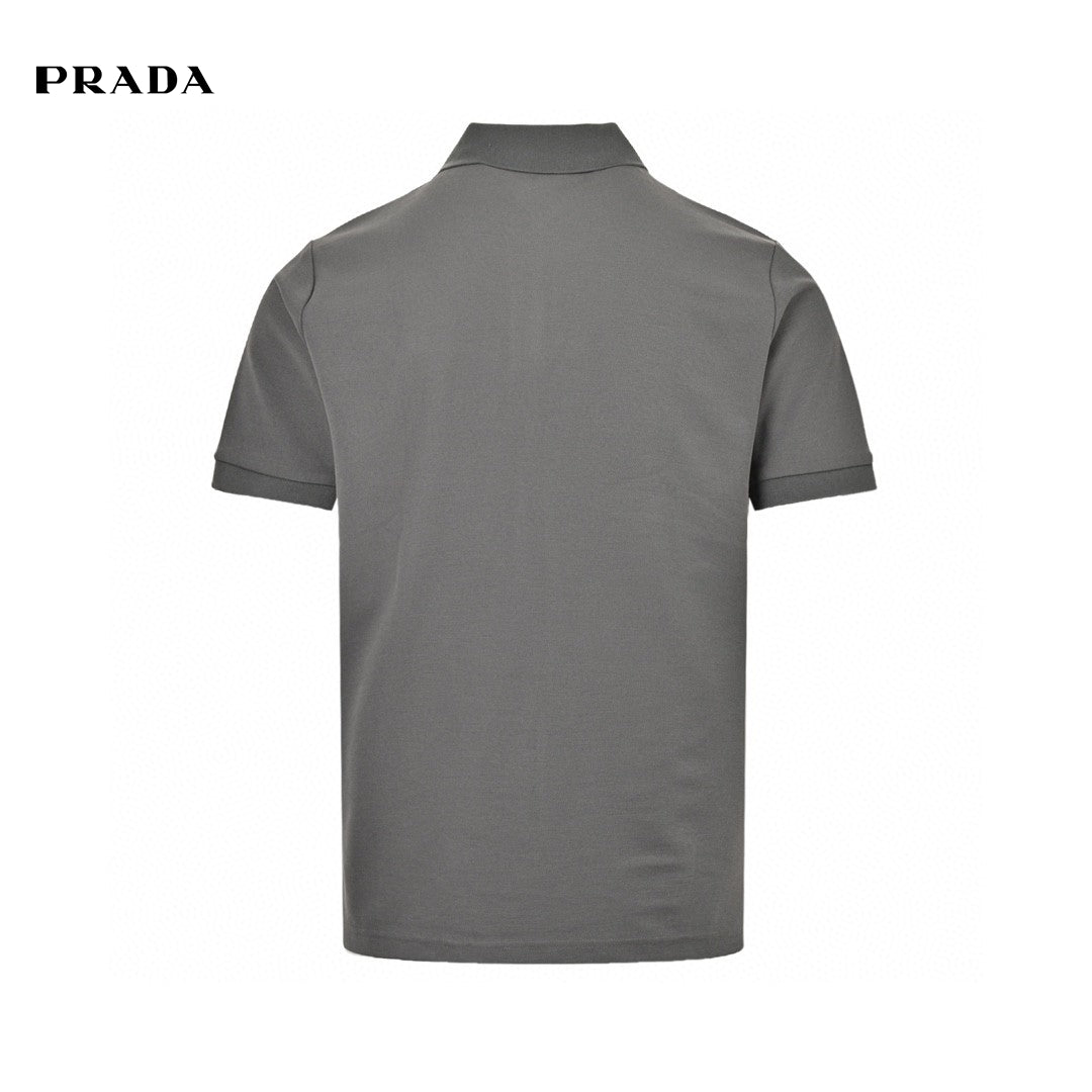 Prada Classic Grey Polo Shirt Primereps