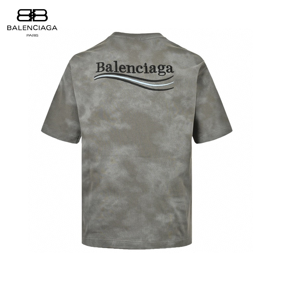 Ba*len*cia*ga tie-dye logo t-shirt (grey)