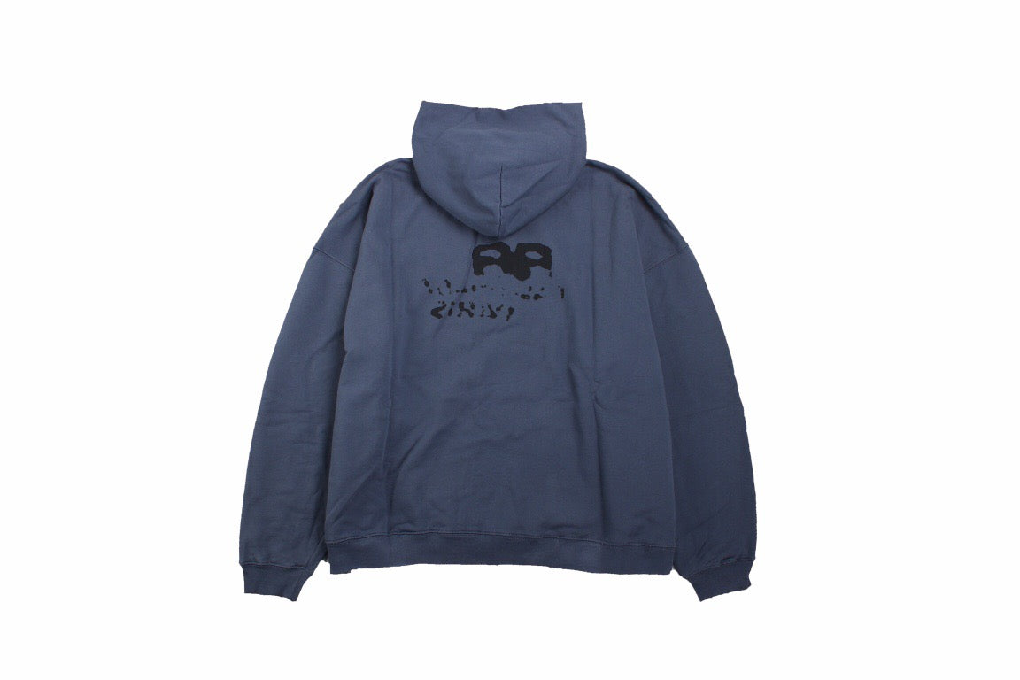 Ba*len*cia*ga paris graffiti hoodie - blue