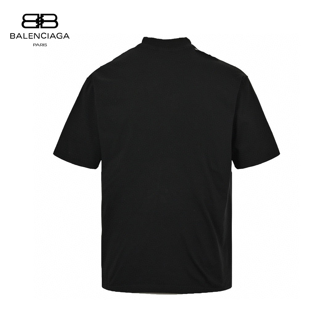 Ba*len*cia*ga planet earth black t-shirt