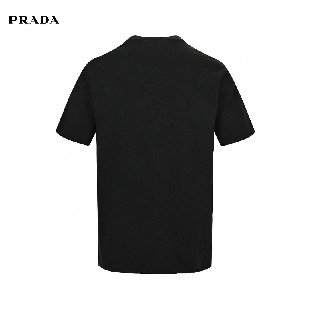 Pra*a triangle spray paint logo t-shirt (black)