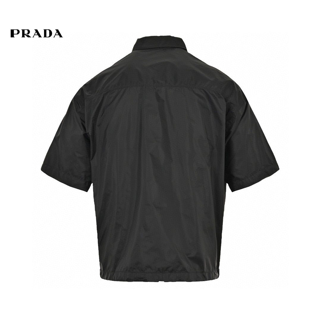 Pra*a black short-sleeve jacket