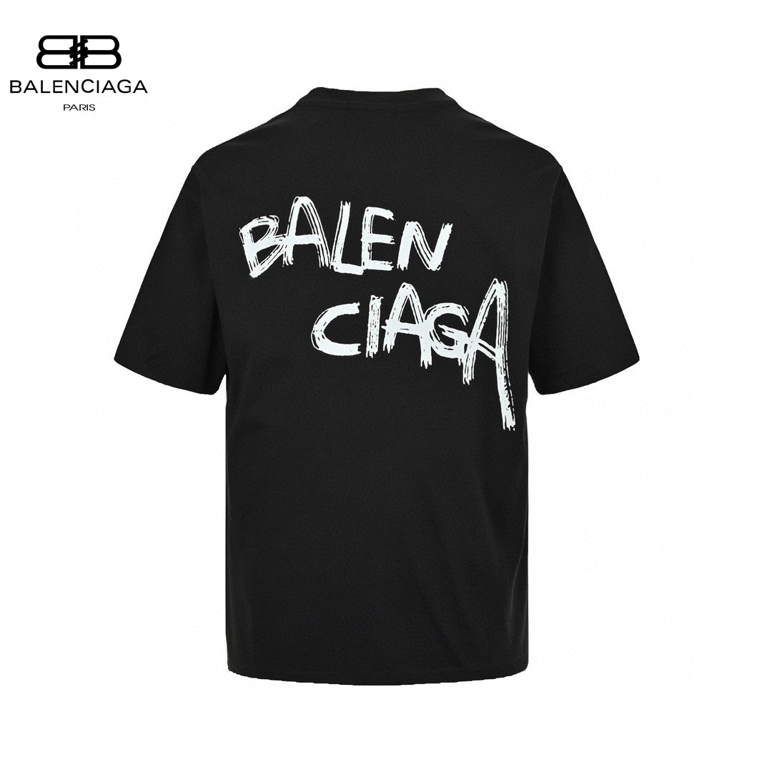 Ba*len*cia*ga graffiti logo black t-shirt