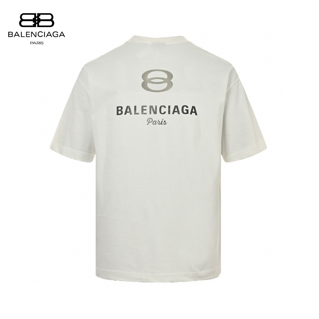 Ba*len*cia*ga grey logo t-shirt (white)