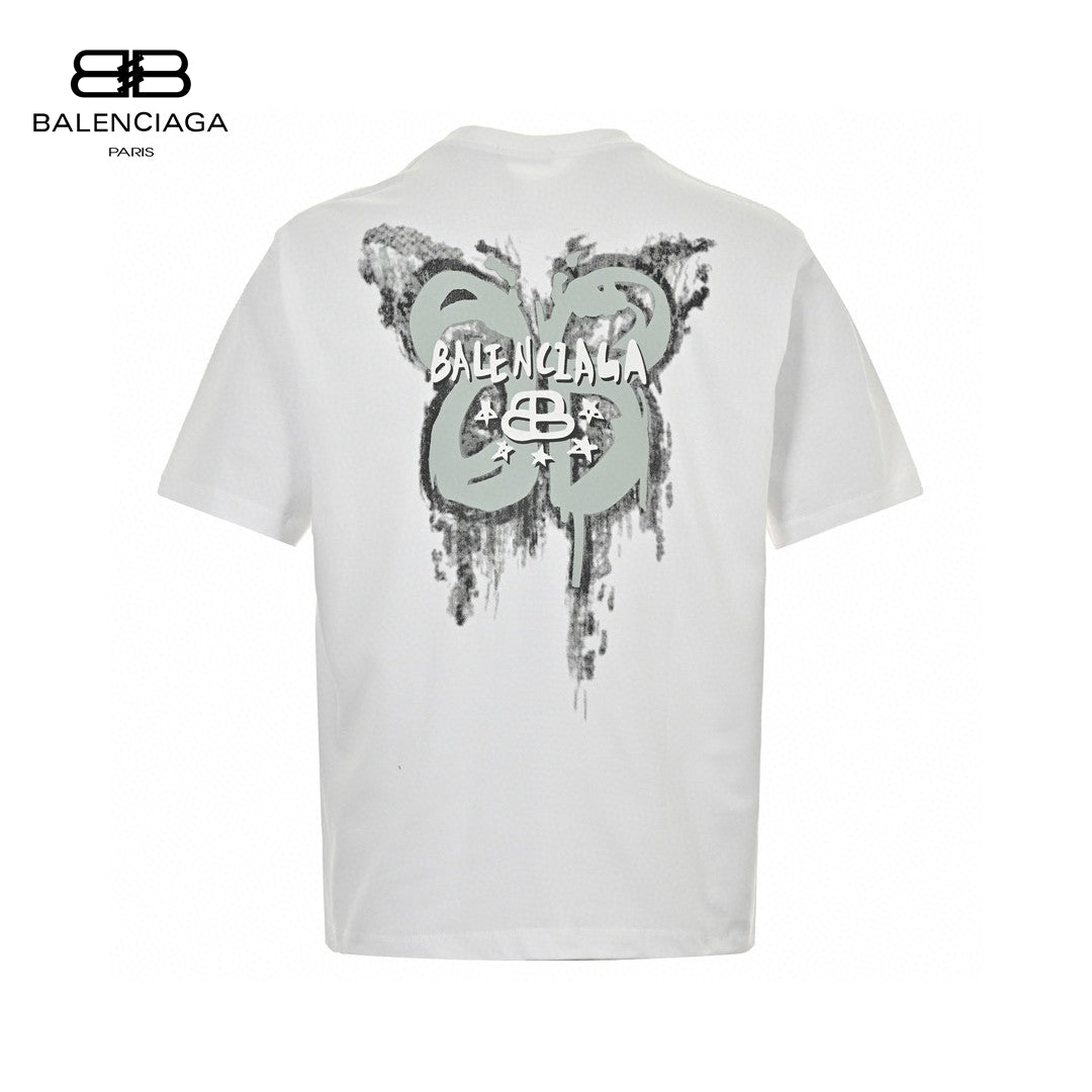 Ba*len*cia*ga paris graphic t-shirt (white)