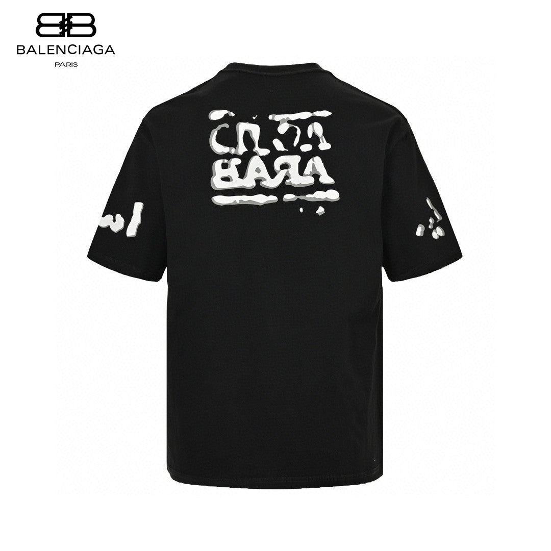 Ba*len*cia*ga acid arab black t-shirt