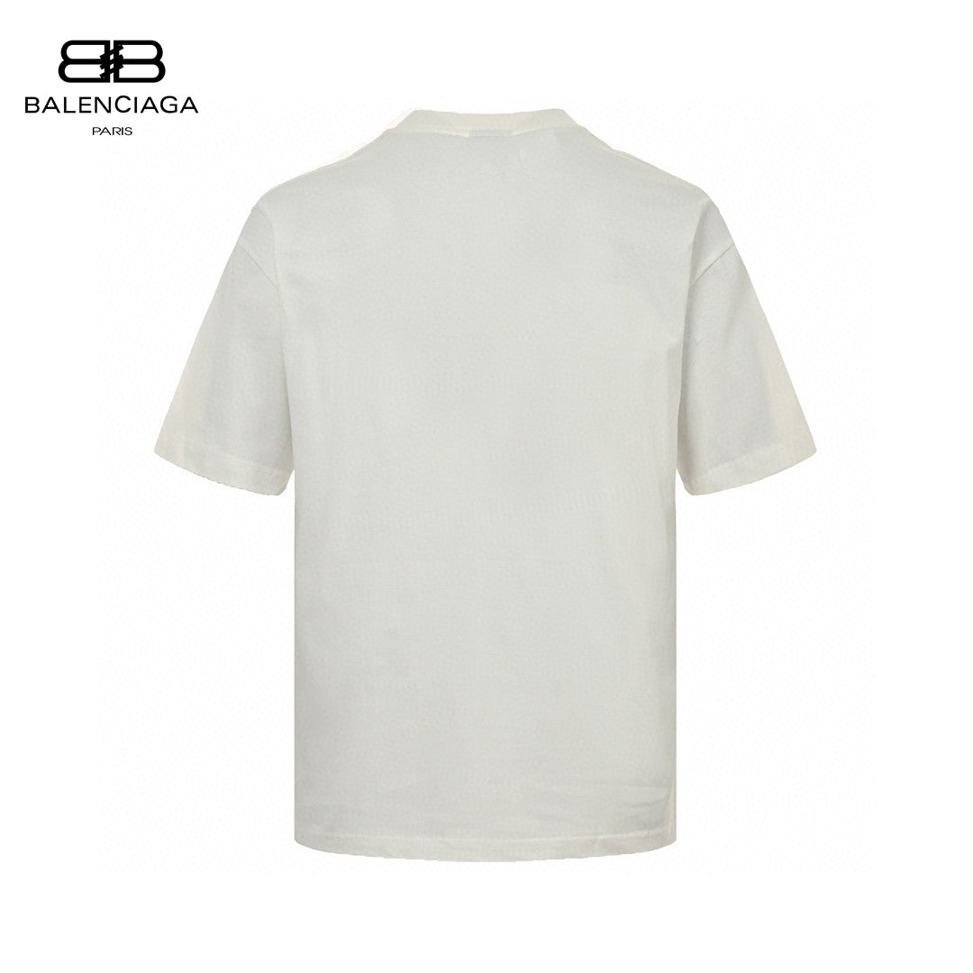 Ba*len*cia*ga cracked 'bb' logo t-shirt (white)