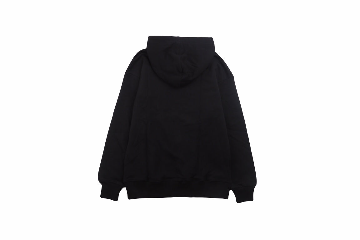 Burberry Black Hoodie with Logo Patch