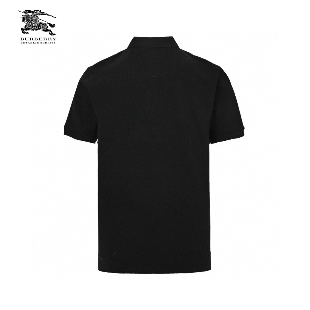 Burberry Monogram Logo Black Polo Shirt