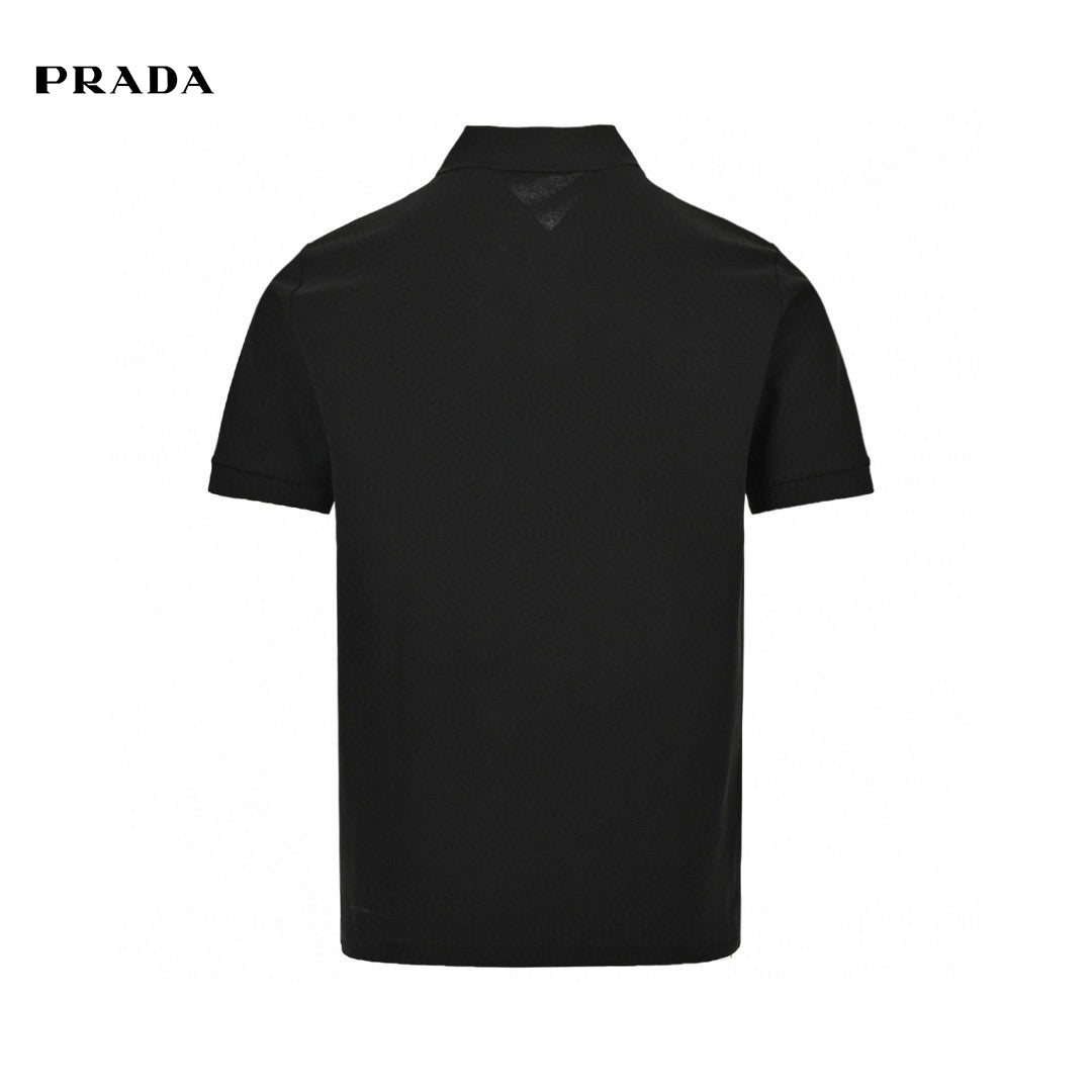 Pra*a classic black polo shirt