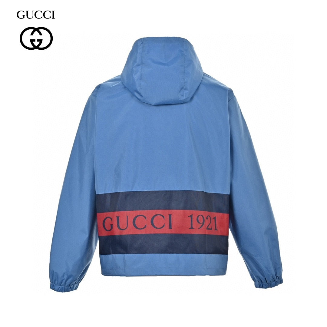 Gucci Blue Hooded Jacket