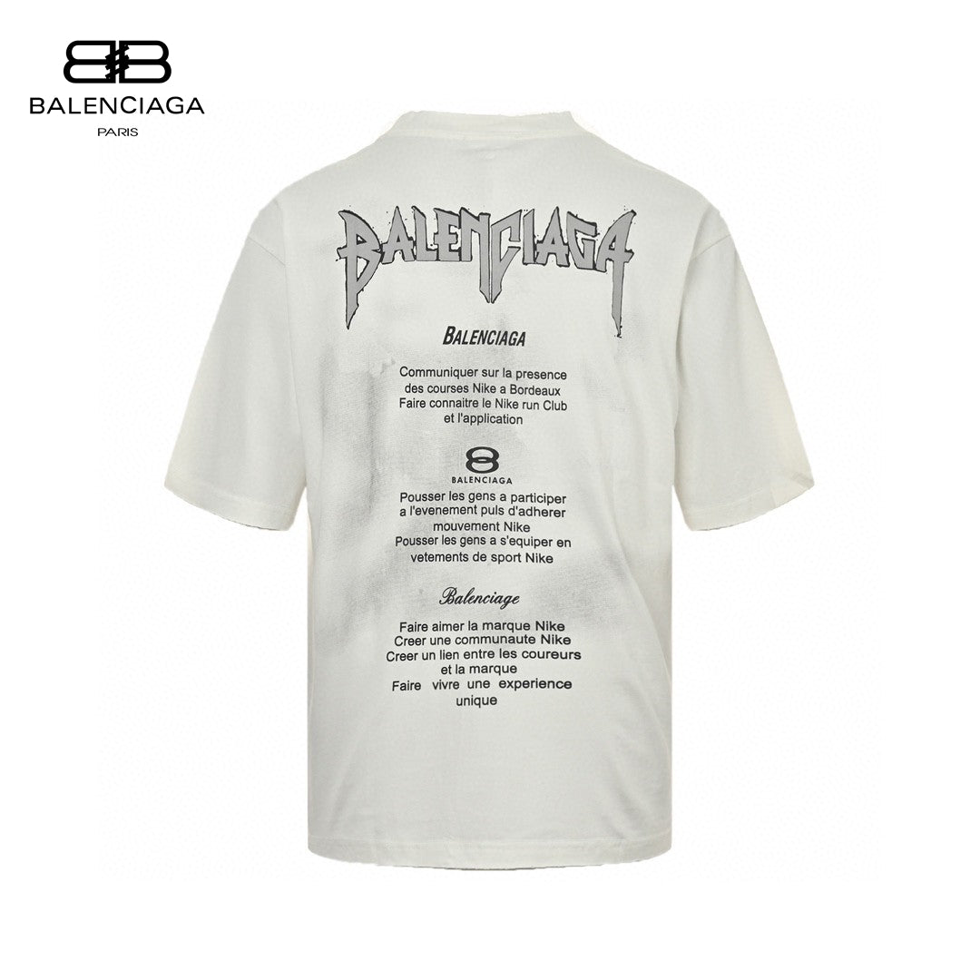 Ba*len*cia*ga gothic logo t-shirt (white)