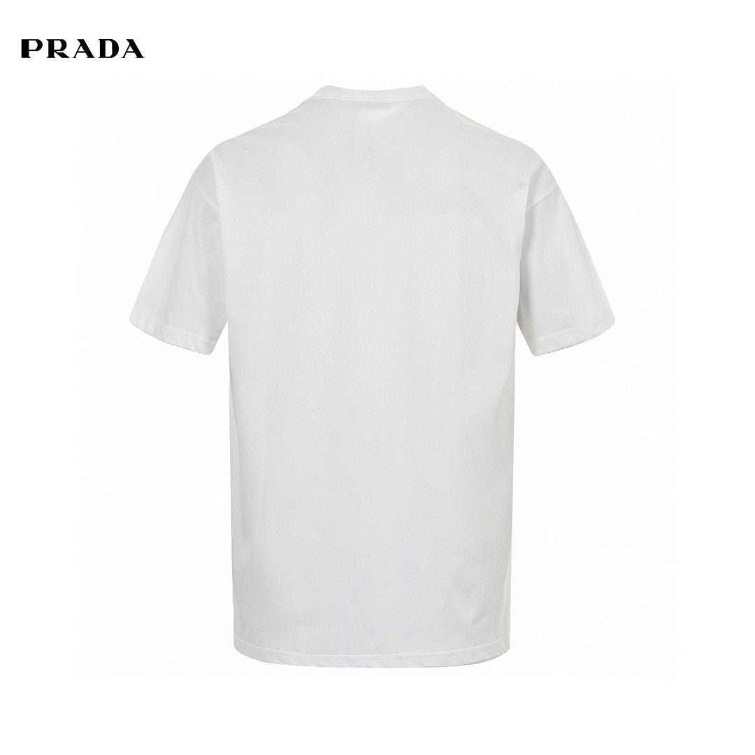 Pra*a triangle spray paint logo t-shirt (white)