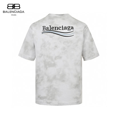 Balenciaga Tie-Dye Logo T-Shirt (White)