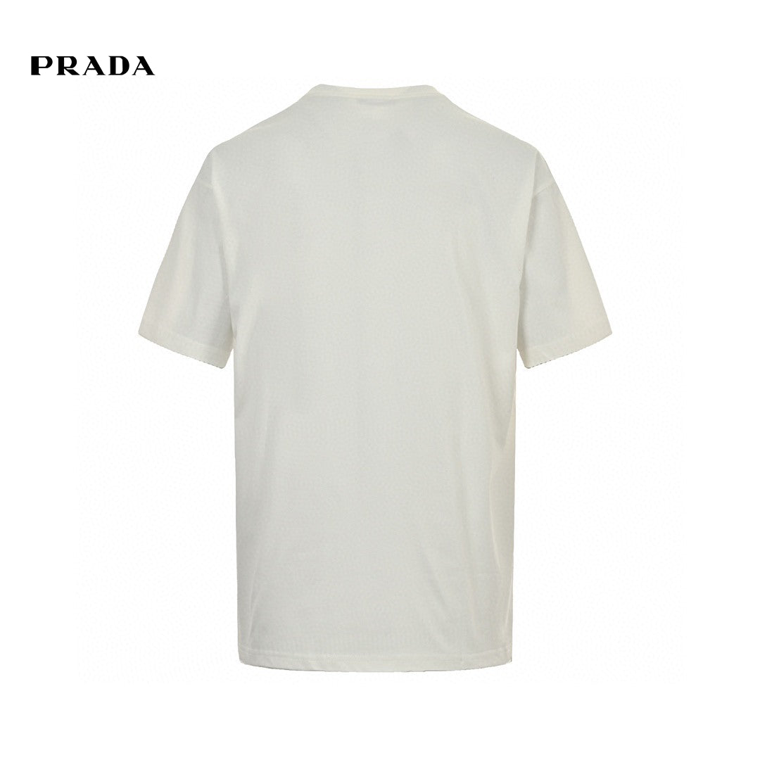 Pra*a milano white emblem t-shirt