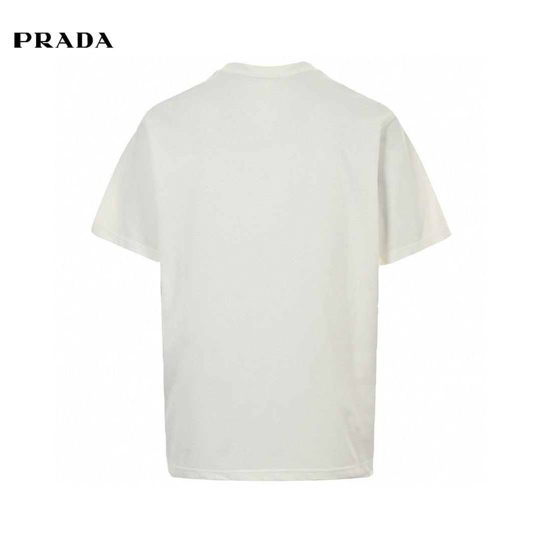 Pra*a milano white emblem t-shirt